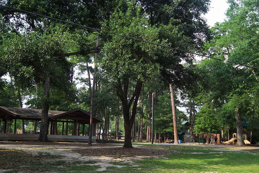 Gazebo and park in Bear Branch Village, Kingwood, Texas
