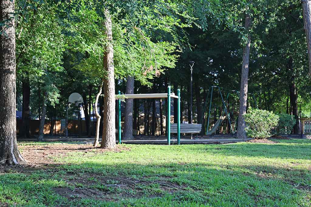 Playground equipment in Mills Branch Village, Kingwood, Texas