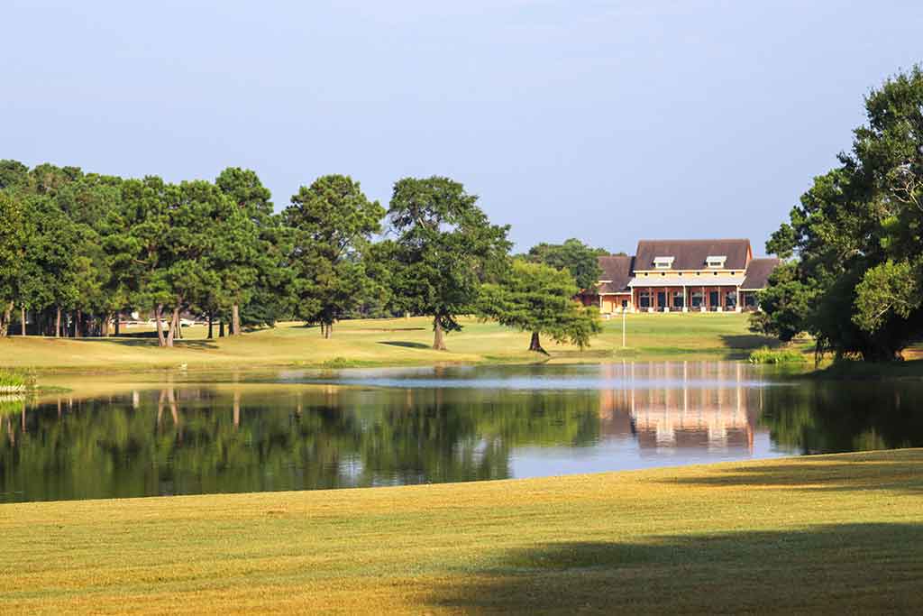 Golf course view at Oakhurst in Kingwood, Texas